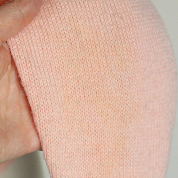 Vintage 1980s Sweater, Rt Mind Pink Pointelle Knit Pullover, Bishop Sleeve - Picture 10 of 10